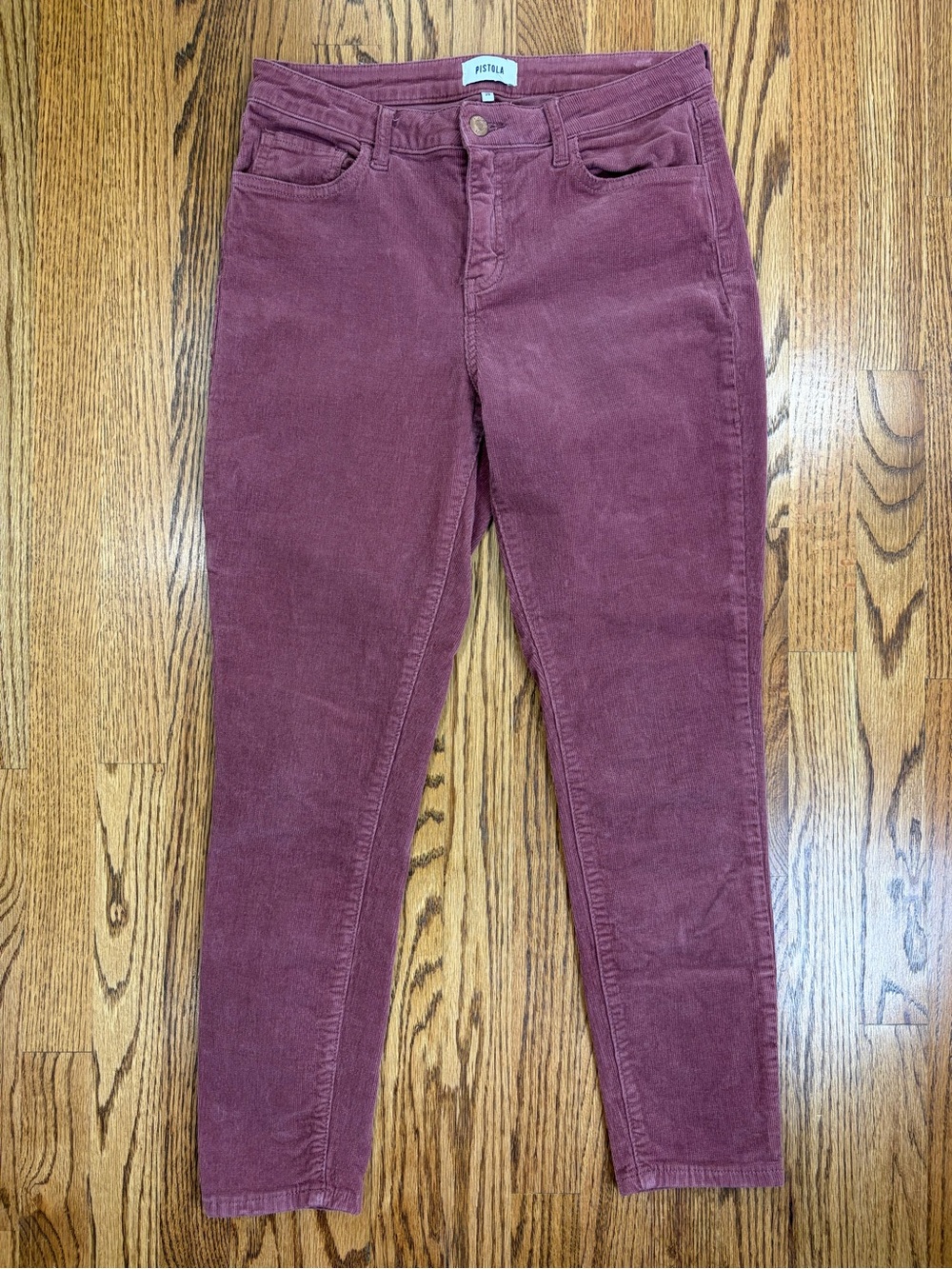 Pistola High-Rise Corduroy Jeans in Wine (29)